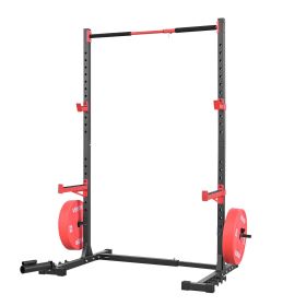 VEVOR Power Cage Rack, Multifunctional Squat Rack for Home Gym, Width-Adjustable Workout Strength Training Equipment with 6 Band Pegs