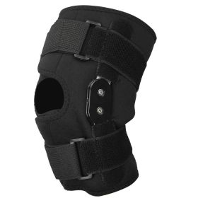 Sport Knee Brace Adjustable Open Patella Knee Support Compression Knee Wrap For Running Climbing Pain Relief Recovery Of Injured Knee (Option: L)